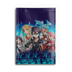 Обложка для автодокументов с принтом Sword Art Online , натуральная кожа |  размер 19,9*13 см; внутри 4 больших “конверта” для документов и один маленький отдел — туда идеально встанут права | sao | sword art online | асуна | игра | кирито | меч онлайн | сворд арт | сворд арт онлайн