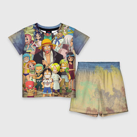 Детский костюм с шортами 3D с принтом One Piece персонажи ,  |  | Тематика изображения на принте: anime | one piece | аниме | ван пис