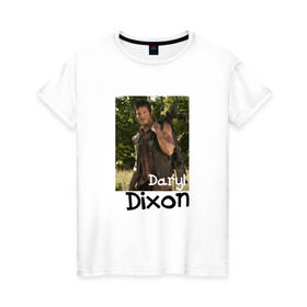 Женская футболка хлопок с принтом Daryl Dixon photo , 100% хлопок | прямой крой, круглый вырез горловины, длина до линии бедер, слегка спущенное плечо | daryl | dixon | walking | дэрил | мертвецы | ходячие