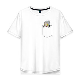 Мужская футболка хлопок Oversize с принтом Geralt of Pocket , 100% хлопок | свободный крой, круглый ворот, “спинка” длиннее передней части | Тематика изображения на принте: geralt of pocket ведьмак 3 witcher