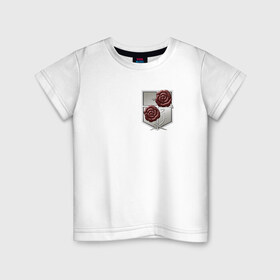 Детская футболка хлопок с принтом Роза , 100% хлопок | круглый вырез горловины, полуприлегающий силуэт, длина до линии бедер | 