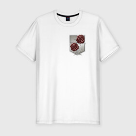 Мужская футболка премиум с принтом Роза , 92% хлопок, 8% лайкра | приталенный силуэт, круглый вырез ворота, длина до линии бедра, короткий рукав | 