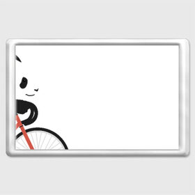 Магнит 45*70 с принтом Панда на велосипеде , Пластик | Размер: 78*52 мм; Размер печати: 70*45 | Тематика изображения на принте: панда