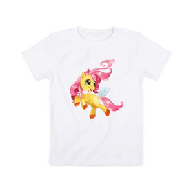 Детская футболка хлопок с принтом Pony , 100% хлопок | круглый вырез горловины, полуприлегающий силуэт, длина до линии бедер | Тематика изображения на принте: 