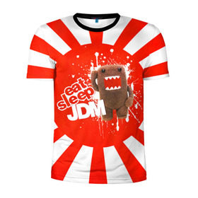 Мужская футболка 3D спортивная с принтом Domo jdm , 100% полиэстер с улучшенными характеристиками | приталенный силуэт, круглая горловина, широкие плечи, сужается к линии бедра | Тематика изображения на принте: дрифт