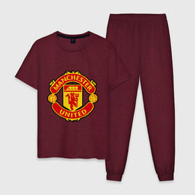 Мужская пижама хлопок с принтом Rooney , 100% хлопок | брюки и футболка прямого кроя, без карманов, на брюках мягкая резинка на поясе и по низу штанин
 | football | manchester | manchester united | rooney | манчестер | футбол
