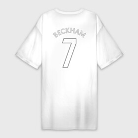 Платье-футболка хлопок с принтом Beckham ,  |  | beckham | football | manchester | manchester united | манчестер | футбол