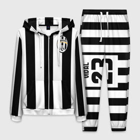 Мужской костюм 3D с принтом Juventus Vidal , 100% полиэстер | Манжеты и пояс оформлены тканевой резинкой, двухслойный капюшон со шнурком для регулировки, карманы спереди | football | juventus | vidal | фк | футбол | ювентус