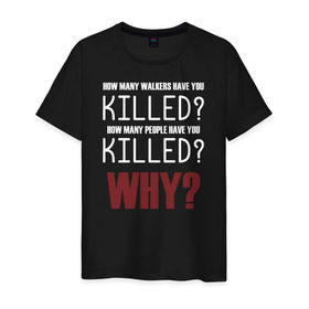 Мужская футболка хлопок с принтом Killer Questions , 100% хлопок | прямой крой, круглый вырез горловины, длина до линии бедер, слегка спущенное плечо. | 