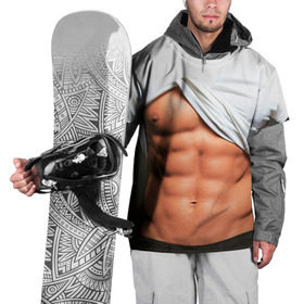 Накидка на куртку 3D с принтом Идеальное тело , 100% полиэстер |  | идеальное | пресс | спорт | тело | торс