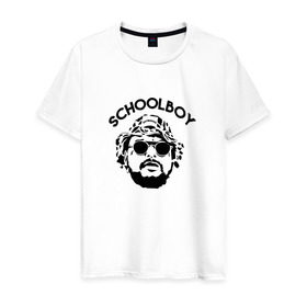 Мужская футболка хлопок с принтом Schoolboy q , 100% хлопок | прямой крой, круглый вырез горловины, длина до линии бедер, слегка спущенное плечо. | rap | schoolboy q | рэп | скулбой