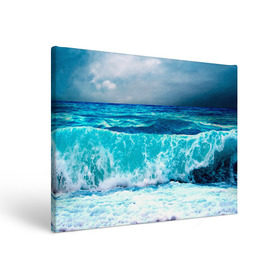 Холст прямоугольный с принтом Волны , 100% ПВХ |  | берег | вода | волны | море | пейзаж | прилив