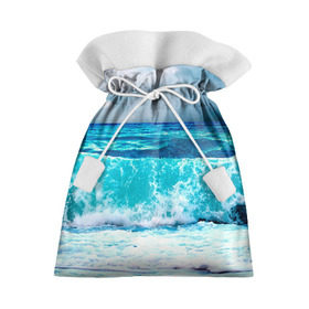 Подарочный 3D мешок с принтом Волны , 100% полиэстер | Размер: 29*39 см | Тематика изображения на принте: берег | вода | волны | море | пейзаж | прилив