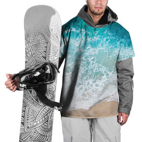 Накидка на куртку 3D с принтом Берег , 100% полиэстер |  | берег | вода | волны | море | пляж | прилив