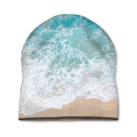 Шапка 3D с принтом Берег , 100% полиэстер | универсальный размер, печать по всей поверхности изделия | берег | вода | волны | море | пляж | прилив