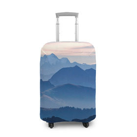 Чехол для чемодана 3D с принтом Горы , 86% полиэфир, 14% спандекс | двустороннее нанесение принта, прорези для ручек и колес | Тематика изображения на принте: горы | облака | пейзаж