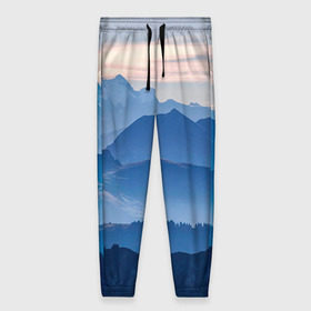 Женские брюки 3D с принтом Горы , полиэстер 100% | прямой крой, два кармана без застежек по бокам, с мягкой трикотажной резинкой на поясе и по низу штанин. В поясе для дополнительного комфорта — широкие завязки | горы | облака | пейзаж