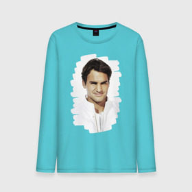Мужской лонгслив хлопок с принтом Roger Federer , 100% хлопок |  | roger federer | роджер федерер | теннис | чемпион