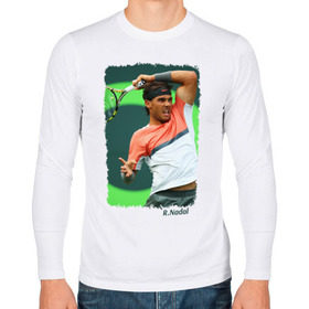 Мужской лонгслив хлопок с принтом Rafael Nadal , 100% хлопок |  | rafael nadal | рафаэль надаль | теннис | чемпион