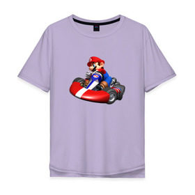 Мужская футболка хлопок Oversize с принтом Mario Kart , 100% хлопок | свободный крой, круглый ворот, “спинка” длиннее передней части | nintendo | карт | марио | нинтендо