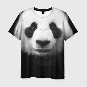 Мужская футболка 3D с принтом Панда , 100% полиэфир | прямой крой, круглый вырез горловины, длина до линии бедер | панда