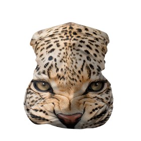 Бандана-труба 3D с принтом Леопард , 100% полиэстер, ткань с особыми свойствами — Activecool | плотность 150‒180 г/м2; хорошо тянется, но сохраняет форму | животные | зубы | киса | киска | кошка | леопард | оскал