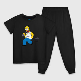 Детская пижама хлопок с принтом Homer Rock , 100% хлопок |  брюки и футболка прямого кроя, без карманов, на брюках мягкая резинка на поясе и по низу штанин
 | homer rock гомер рок simpsons симпсоны