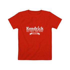 Детская футболка хлопок с принтом Kendrick Lamar , 100% хлопок | круглый вырез горловины, полуприлегающий силуэт, длина до линии бедер | kendrick | lamar | кендрик | ламар