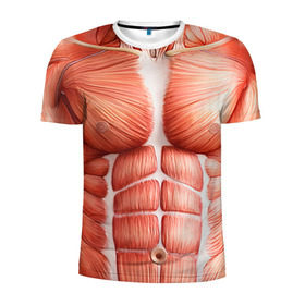 Мужская футболка 3D спортивная с принтом Мышцы , 100% полиэстер с улучшенными характеристиками | приталенный силуэт, круглая горловина, широкие плечи, сужается к линии бедра | bodybuilding | бодибилдер | бодибилдинг | качалка | качок | мышцы | спорт | тело | тренажер