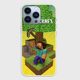 Чехол для iPhone 13 Pro с принтом Minecraft ,  |  | Тематика изображения на принте: крипер