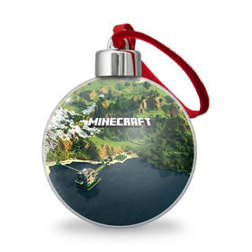 Ёлочный шар с принтом Minecraft , Пластик | Диаметр: 77 мм | Тематика изображения на принте: крипер
