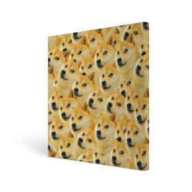 Холст квадратный с принтом Doge , 100% ПВХ |  | Тематика изображения на принте: doge