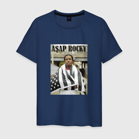 Мужская футболка хлопок с принтом Asap Rocky , 100% хлопок | прямой крой, круглый вырез горловины, длина до линии бедер, слегка спущенное плечо. | Тематика изображения на принте: asap | rocky | асап | роки | рокки | эйсэп