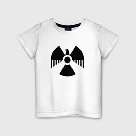 Детская футболка хлопок с принтом Радиоактивность , 100% хлопок | круглый вырез горловины, полуприлегающий силуэт, длина до линии бедер | знак | опасность | радиация