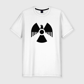 Мужская футболка премиум с принтом Радиоактивность , 92% хлопок, 8% лайкра | приталенный силуэт, круглый вырез ворота, длина до линии бедра, короткий рукав | Тематика изображения на принте: знак | опасность | радиация