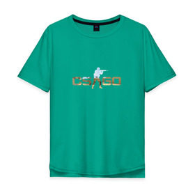 Мужская футболка хлопок Oversize с принтом CS GO De dust 2 , 100% хлопок | свободный крой, круглый ворот, “спинка” длиннее передней части | counter | cs | go | strike | игры | контр | кс | страйк