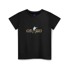 Детская футболка хлопок с принтом CS GO De dust 2 , 100% хлопок | круглый вырез горловины, полуприлегающий силуэт, длина до линии бедер | Тематика изображения на принте: counter | cs | go | strike | игры | контр | кс | страйк