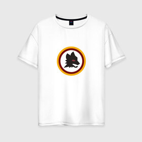 Женская футболка хлопок Oversize с принтом Franchesko Totti , 100% хлопок | свободный крой, круглый ворот, спущенный рукав, длина до линии бедер
 | as | roma | рома | тотти | франческо