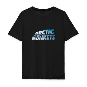 Мужская футболка хлопок Oversize с принтом Arctic Monkeys ice , 100% хлопок | свободный крой, круглый ворот, “спинка” длиннее передней части | Тематика изображения на принте: 