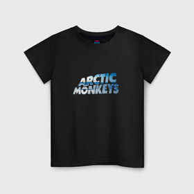 Детская футболка хлопок с принтом Arctic Monkeys ice , 100% хлопок | круглый вырез горловины, полуприлегающий силуэт, длина до линии бедер | 