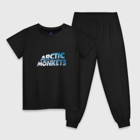 Детская пижама хлопок с принтом Arctic Monkeys ice , 100% хлопок |  брюки и футболка прямого кроя, без карманов, на брюках мягкая резинка на поясе и по низу штанин
 | 