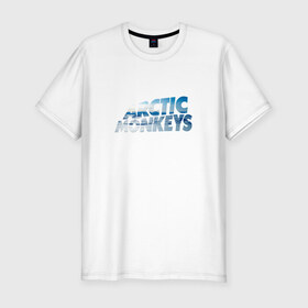 Мужская футболка премиум с принтом Arctic Monkeys ice , 92% хлопок, 8% лайкра | приталенный силуэт, круглый вырез ворота, длина до линии бедра, короткий рукав | Тематика изображения на принте: 