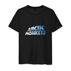 Мужская футболка хлопок с принтом Arctic Monkeys ice , 100% хлопок | прямой крой, круглый вырез горловины, длина до линии бедер, слегка спущенное плечо. | Тематика изображения на принте: 