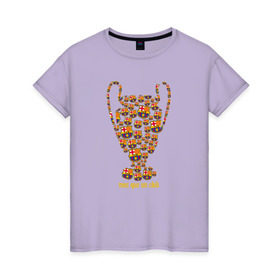 Женская футболка хлопок с принтом Mes que un club , 100% хлопок | прямой крой, круглый вырез горловины, длина до линии бедер, слегка спущенное плечо | barca | barcelona | барса | барселона