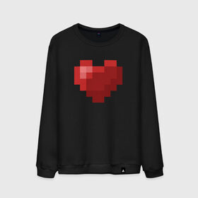 Мужской свитшот хлопок с принтом Heart , 100% хлопок |  | healthy | minecraft | любовь | майнкрафт