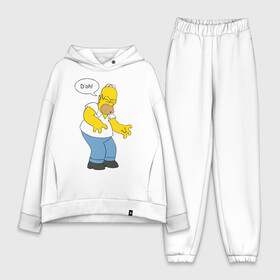 Женский костюм хлопок Oversize с принтом DOH ,  |  | doh simpsons homer гомер симпсон черт