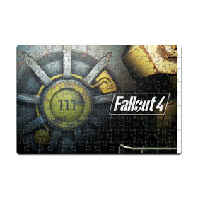 Пазл магнитный 126 элементов с принтом Fallout 4 , полимерный материал с магнитным слоем | 126 деталей, размер изделия —  180*270 мм | Тематика изображения на принте: 111 | 4 | bethesda | fallout | rpg | постапокалипсис