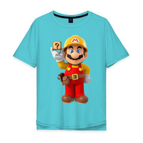 Мужская футболка хлопок Oversize с принтом Super Mario , 100% хлопок | свободный крой, круглый ворот, “спинка” длиннее передней части | nintendo | марио | нинтендо