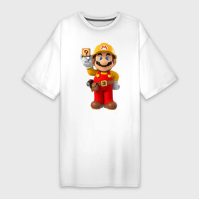 Платье-футболка хлопок с принтом Super Mario ,  |  | nintendo | марио | нинтендо