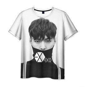 Мужская футболка 3D с принтом Exo , 100% полиэфир | прямой крой, круглый вырез горловины, длина до линии бедер | k pop | kpop | ехо | кай | кей поп | корейская попса | корея | кпоп | экзо | эксо